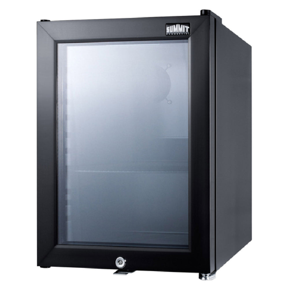 Summit SCR114L Compact Beverage Merchandiser 0.85 Cu. Ft. Capacity Reversible Glass Door