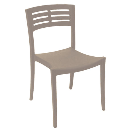 Grosfillex US738181 Vogue Stacking Side Chair Indoor/outdoor Use Contoured