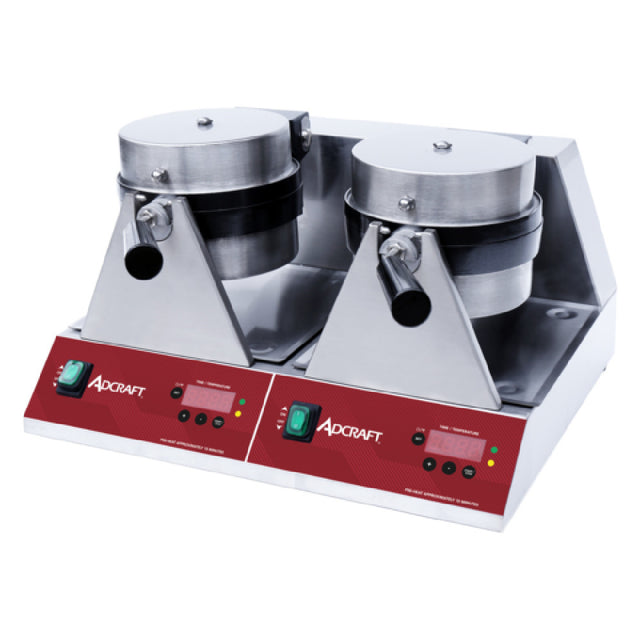 Admiral Craft BWM7R2S Adcraft Belgian Waffle Maker Double 7" Round Grids