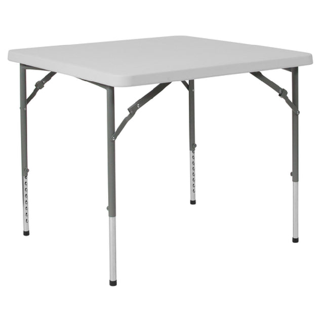 Flash Furniture RB-3434ADJ-GG Folding Table 33-1/2"W X 33-1/2"D X 21" 29" Adjustable Height