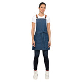 Chef Works ABS01W-MDB-0 Berkeley Women's Petite Bib Apron 29"L X 29"W Includes Suspender Set (XNS02-RUC)