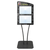 Hubert 55522 - Menu Board, 2-pocket, Floor Stand