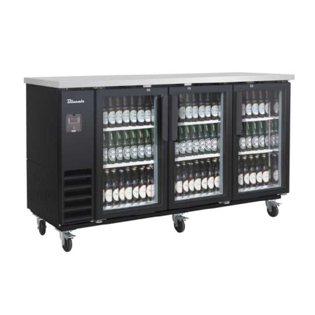Blue Air BLNBB-72BG-HC - Back Bar Cooler, Narrow Depth, Three-section
