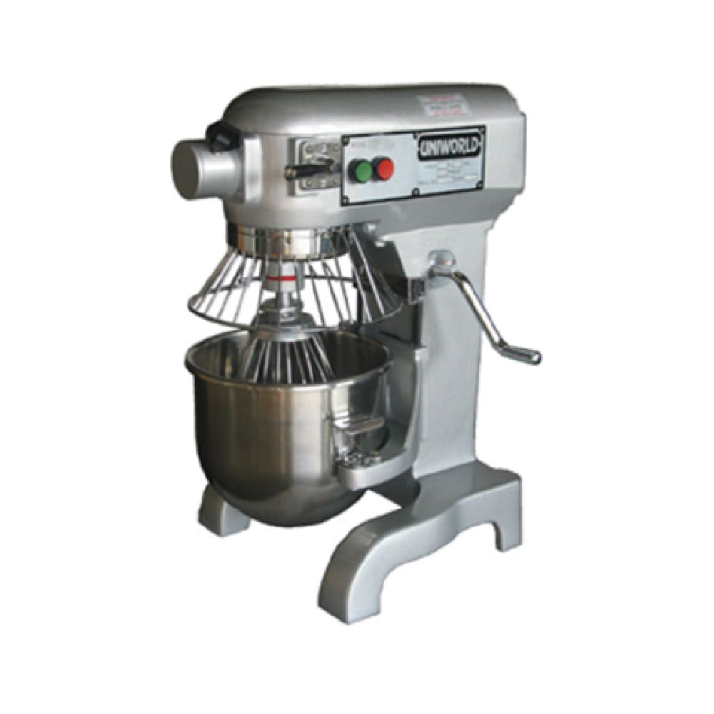 Uniworld Food Service Equipment UPM-10E Planetary Mixer 10 Quart (6 Lbs. Flour) Capacity 3 Speed