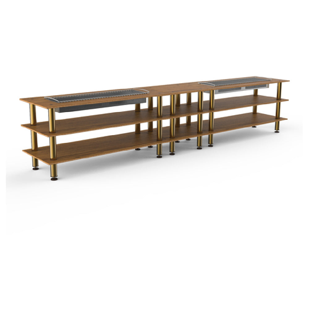 Steelite MGCMLD04BBXF Mogogo Buffet Solutions Modular Double Heat Buffet Table