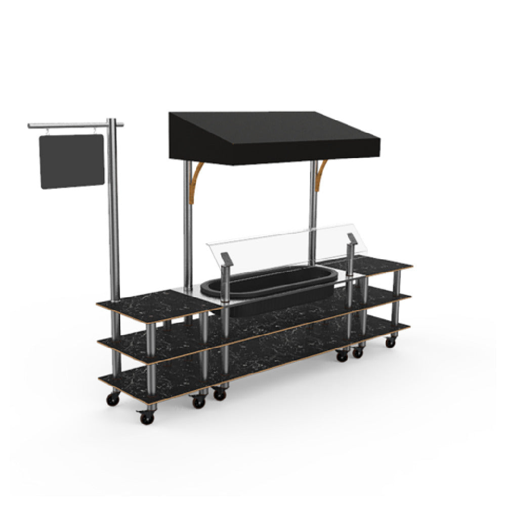 Steelite MGCMLA01MSBW Classic Canopy Cooling Station 130"W X 29 1/2"D X 96"H Mixed Materials