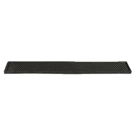 Bar Maid/Glass Pro CR-753BLK Bar Rail Mat 24"W X 3-1/2"D One-piece Thermoplastic Rubber