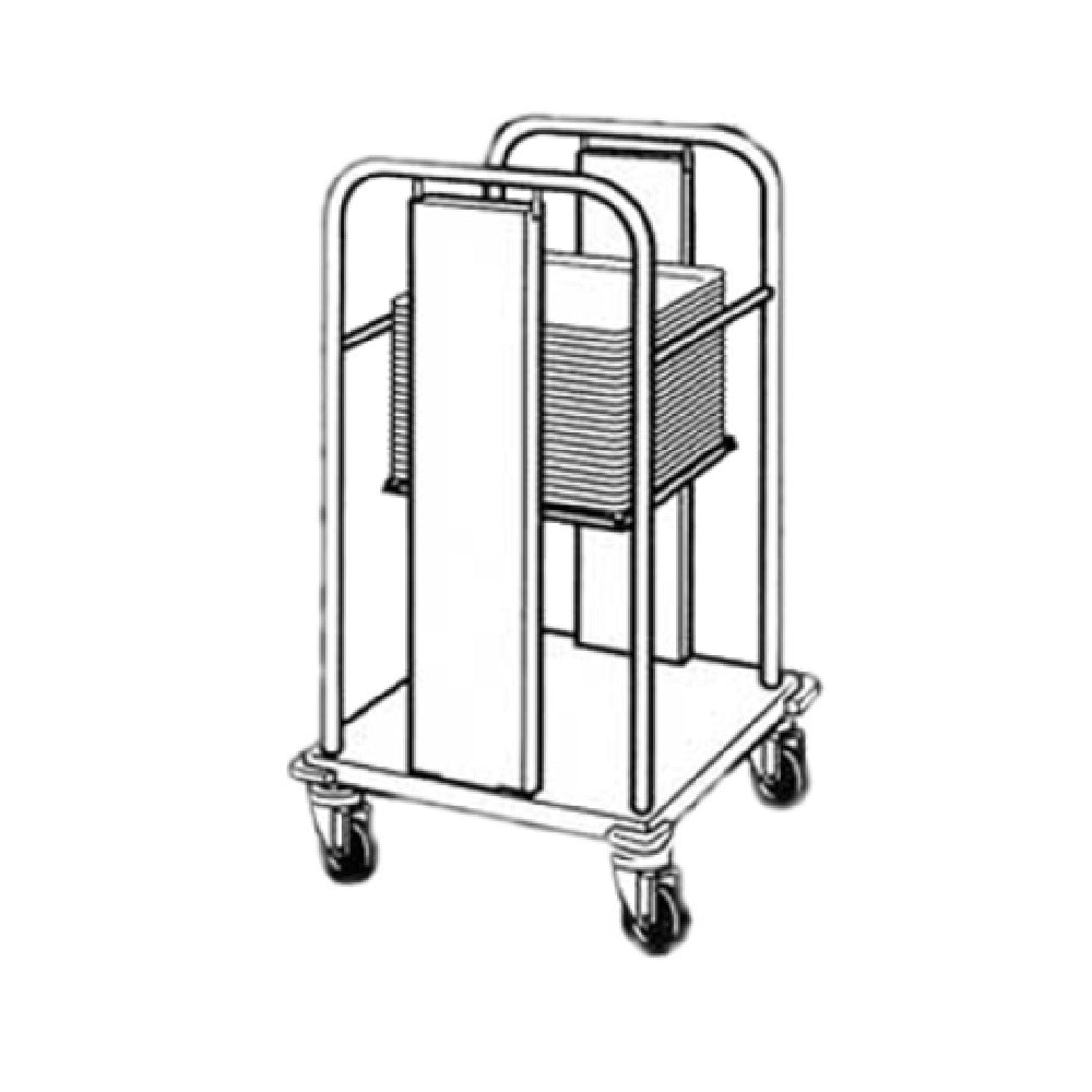Piper Products PT/1014MO - Mobile Tray Dispenser, Solid Bottom, Self-leveling