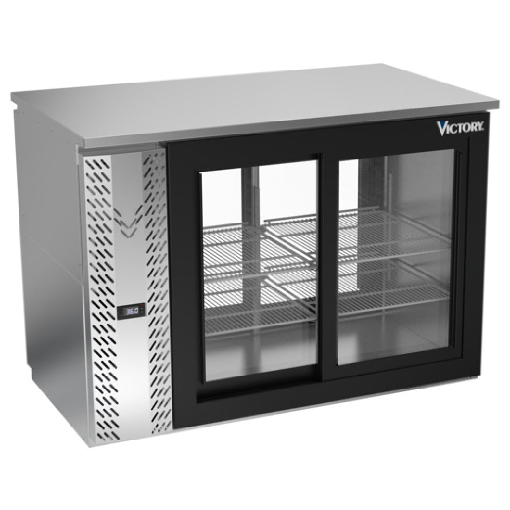 Victory VBBN48HC-F-GS-PT-S - Pass-Thru Back Bar Refrigerator, Food Rated, Two-section