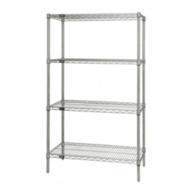 Quantum WR74-1836C Wire Shelving Starter Kit 36"W X 18"D X 74"H 600 800 Lb. Capacity