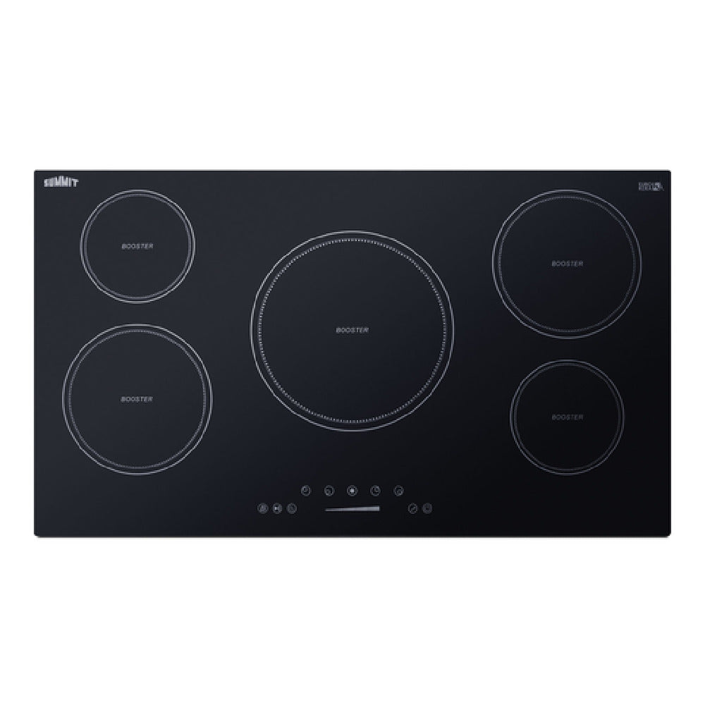 Summit SINC5B36B Induction Cooktop 36" Wide 5 Burners