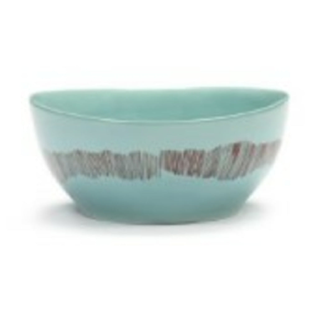 Paderno B8921009A Bowl S Azure Swirl-Stripes Red