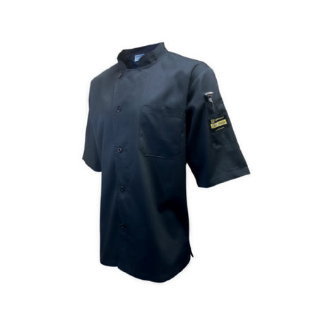 Thunder Group CJ710BK2XL Chef Regalia Tapered Ventilated Short Sleeve Shirts 2x-large