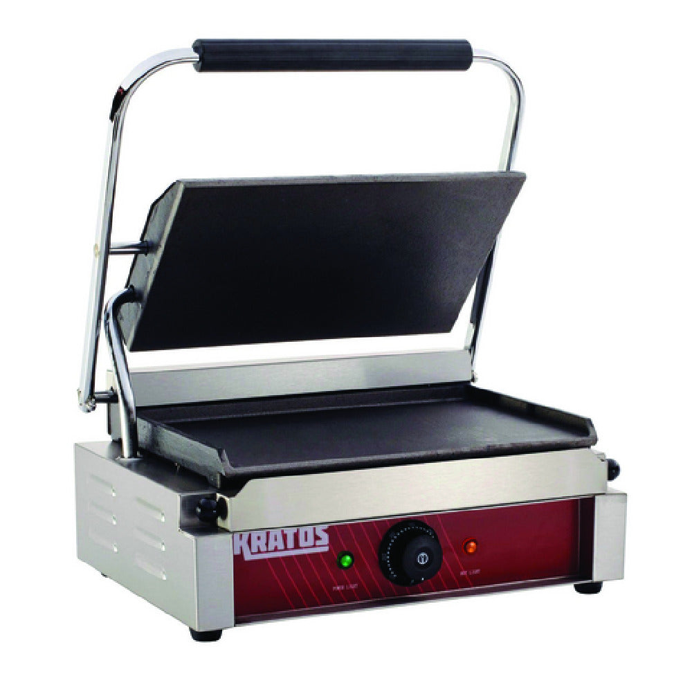 Hubert 29Y-021 - Kratos® Commercial Single Panini Grill, Smooth Plates, 14"X9" Plate
