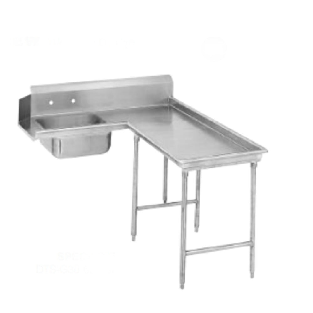 Klinger's Trading DTS3084R-ISLAND Island Soiled Dishtable Corner Design 59" Machine To Corner