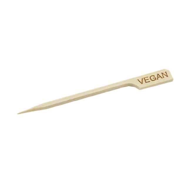 Tablecraft BAMP35VG Cash & Carry Vegan Pick 3-1/2" Bamboo (100 Per Pack) (must Be Purchased In Multiples Of 12 Packs)