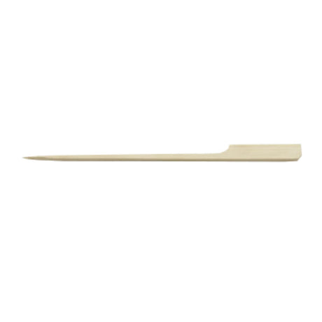 Tablecraft BAMP35 Cash & Carry Paddle Pick 3-1/2" Bamboo (100 Per Pack) (must Be Purchased In Multiples Of 12 Packs)