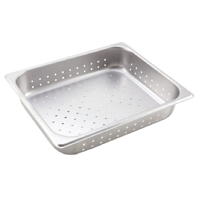 Winco SPJH-202PF Steam Table Pan 1/2 Size 12-4/5" X 10-2/5" X 2-1/2" Deep