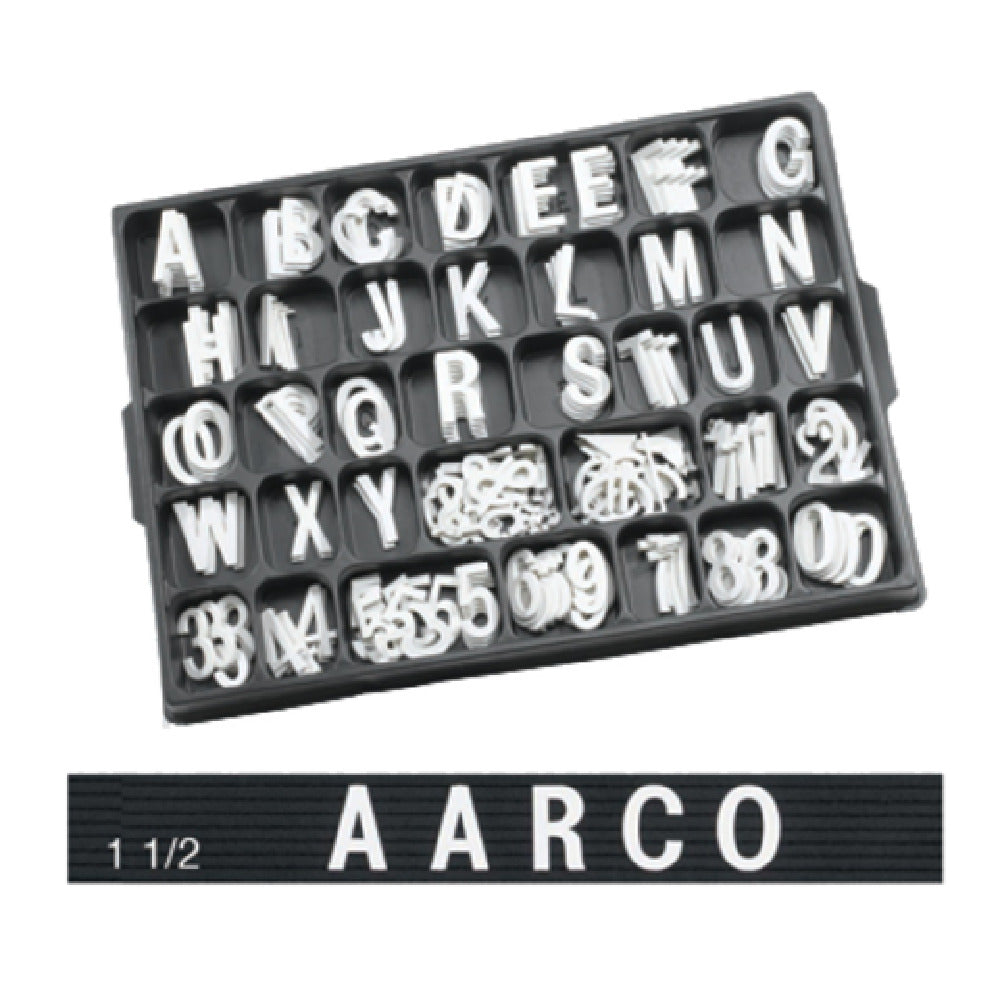 Aarco HF1.5 Letter Set 1-1/2"H Helvetica Typeface