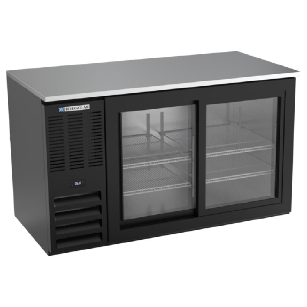 Beverage Air BB58HC-1-F-GS-B - Refrigerated Food Rated Back Bar Storage Cabinet, Two-section