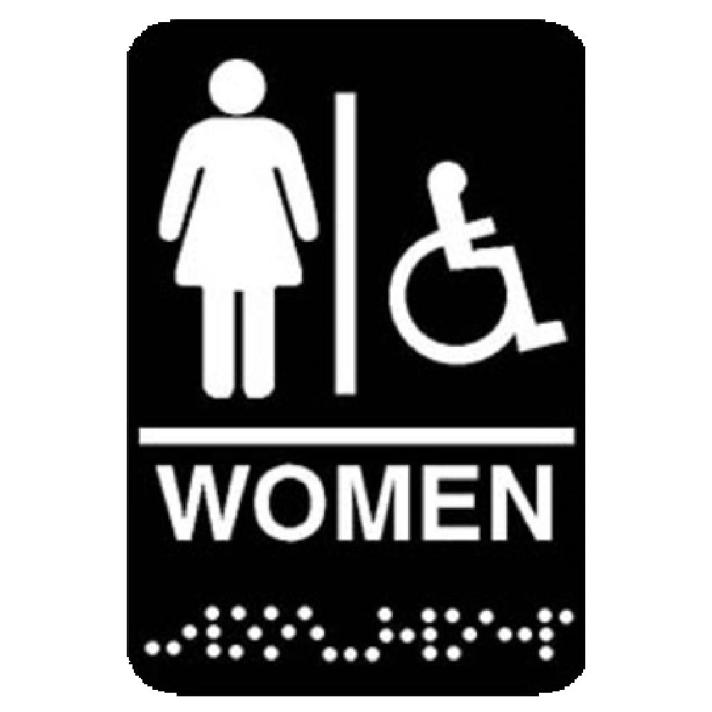 Franklin Machine Products 280-1202 Sign "Women/Wheelchair Restroom" 6" X 9"