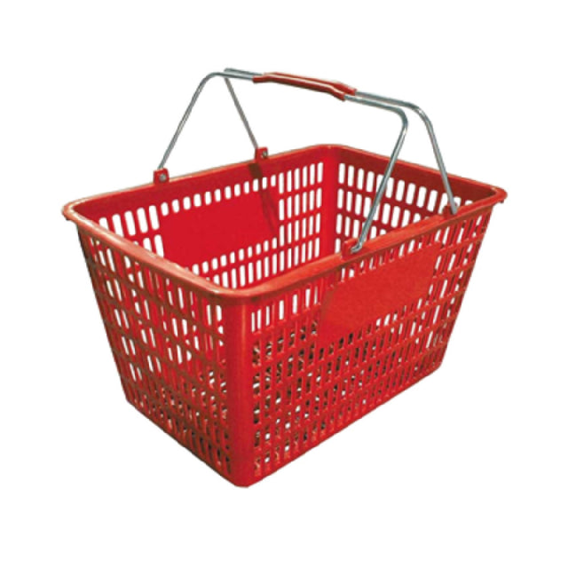 Omcan 13025 (13025) Shopping Hand Basket (2) Steel Handles With Plastic Coating