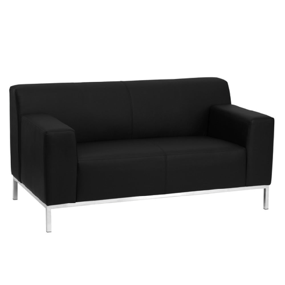 Flash Furniture ZB-DEFINITY-8009-LS-BK-GG Hercules Definity Series Loveseat 57-3/4"W X 31"D X 29-1/4"H