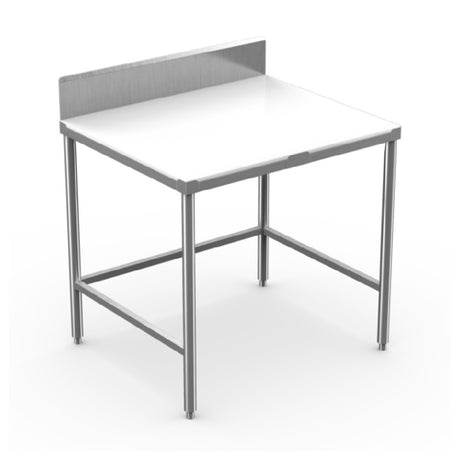 Winholt DPTB-3060 Work Table 60"W X 30"D X 34"H 5/8" Poly Top With 16/304 Stainless Steel Top Frame