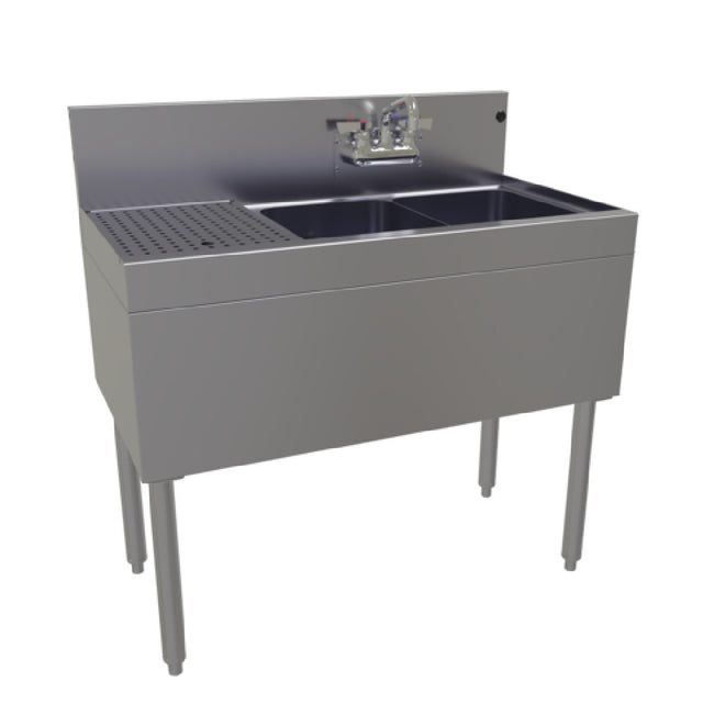 Glastender DSA-36R-S Underbar Sink Unit Two Compartment 36"W X 19"D