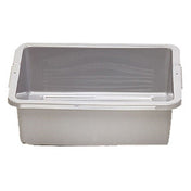 Rubbermaid FG335100GRAY - Bus/Utility Box, 7-1/8 Gallon, 21-1/2"L X 17-1/8"W X 7"H