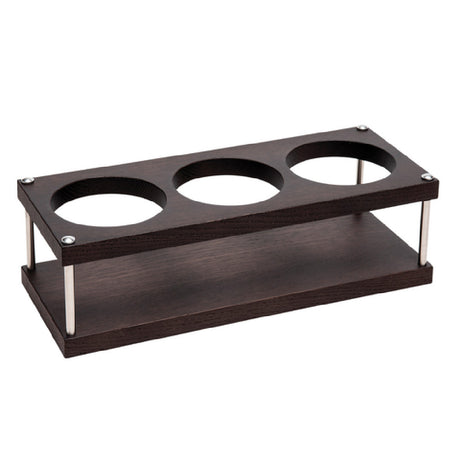 Service Ideas 59000002W Ze Pe Smile Oak Trolley Wine Bollter Holder 7"W 17.5"D