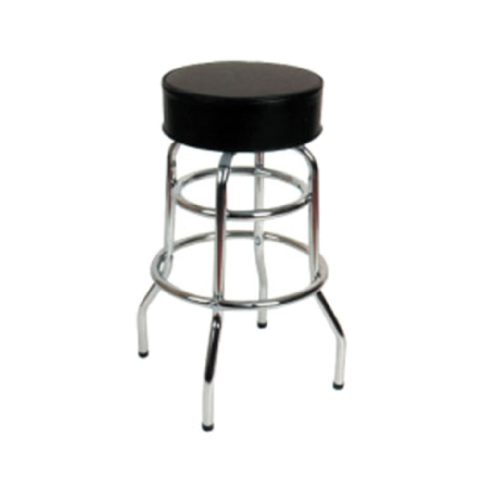 Klinger's Trading SR2-BARSTOOL Swivel Bar Stool Backless Round Upholstered Seat With Flat Swivel