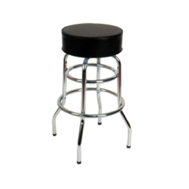 Klinger's Trading SR2-BARSTOOL Swivel Bar Stool Backless Round Upholstered Seat With Flat Swivel