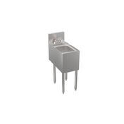 Krowne KRS-12DS - Stadium Series Underbar Dump Sink, Freestanding, 12"W X 29"D X 36-1/2"H.O.A. 10"W X 14"D Front-to-back X 7" Deep Sink Bowl With Plastic Perforated Basket