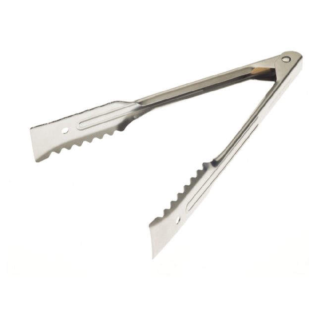 Mercer M21609 - 9.5" Utility Tong, Gripper End, 18-0 Stainless Steel