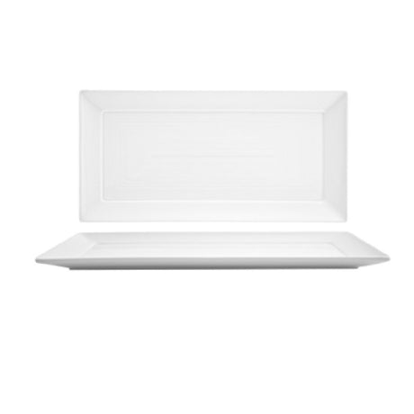 FOH DDP004WHP21 Spiral® Plate 14" X 7" Rectangle