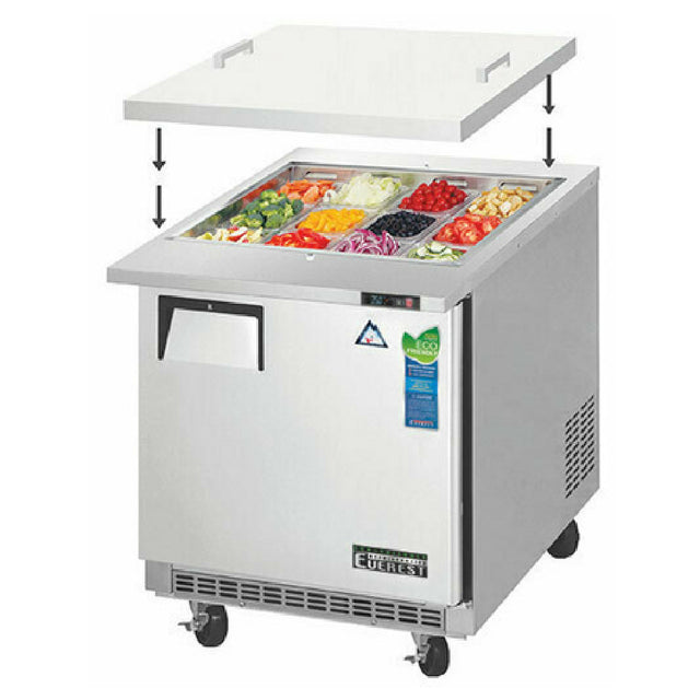 Everest Refrigeration EOTP1 Open Top Prep Table Mega-Top One-section