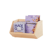 Cal Mil 23762-9-71 Blonde Angled Wood Box Top 12"W X 9"D X 7"H Natural Blonde Wood Finish