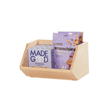 Cal Mil 23762-9-71 Blonde Angled Wood Box Top 12"W X 9"D X 7"H Natural Blonde Wood Finish