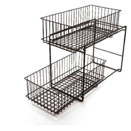 GET Enterprises WB-309-MG Clipper Mill Breeze Sliding Shelf Basket 13-7/10" X 7-3/10" X 10" H