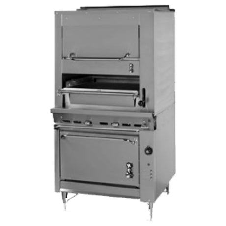 Montague Company 136W36 Legend™ Radiglo Broiler 36" Heavy Duty Range Match Gas