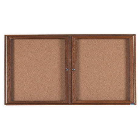 Aarco WBC3672R Red Oak Bulletin Board 72"W X 36"H Enclosed