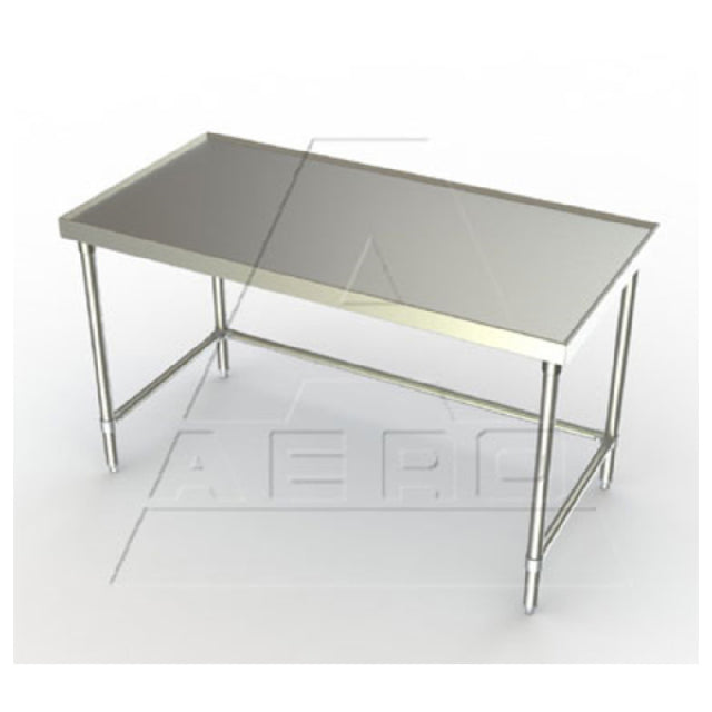 AERO Manufacturing 1TSX-36132 Aerospec™ Work Table 132"W X 36"D X 35"H 14/304 Stainless Steel Top Reinforced With (4) Stainless Steel Box Channels