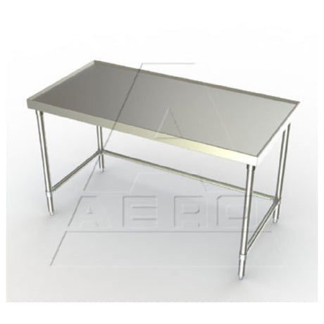 AERO Manufacturing 1TSX-2484 Aerospec™ Work Table 84"W X 24"D X 35"H 14/304 Stainless Steel Top Reinforced With (2) Stainless Steel Box Channels