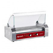 Admiral Craft HRG-05 - Adcraft Hot Dog Grill, 9.84" L X 22.60" W X 5.47" H, Manual Controls