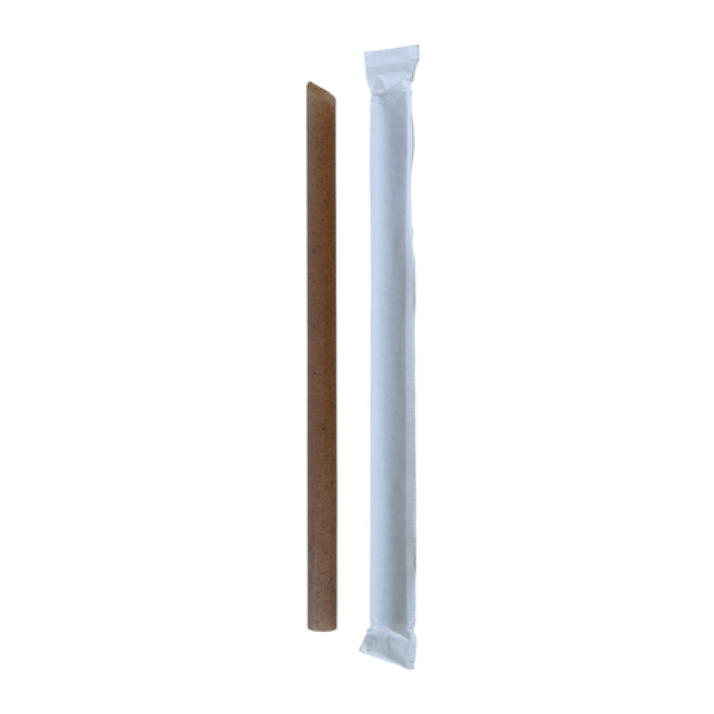PacknWood 210CHCOS23W - Boba Straws, 0.5" Dia. X 9.1"H, Compostable
