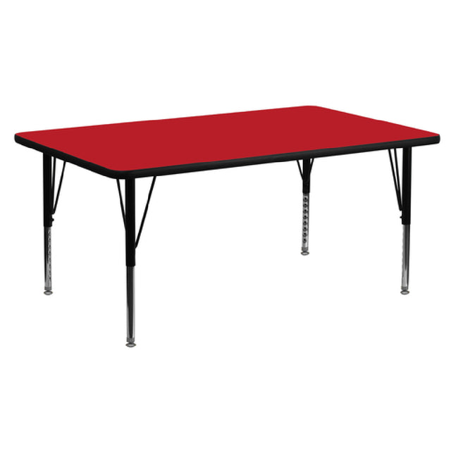 Flash Furniture XU-A3072-REC-RED-H-P-GG Activity Table 72"W X 30"D X 16-1/4" To 25-1/4" Adjustable Height