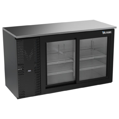 Victory VBBN58HC-F-GS-B - Back Bar Refrigerator, Food Rated, Two-section