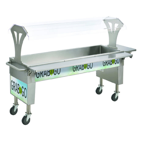 Hubert 108652 - Kratos Adjustable Salad Bar Kit, With Sneezeguard, Side Shelf