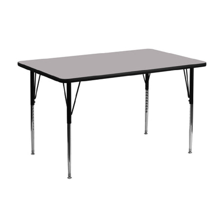 Flash Furniture XU-A2448-REC-GY-T-A-GG Activity Table 48"W X 24"D X 21-1/8" To 30-1/8" Adjustable Height